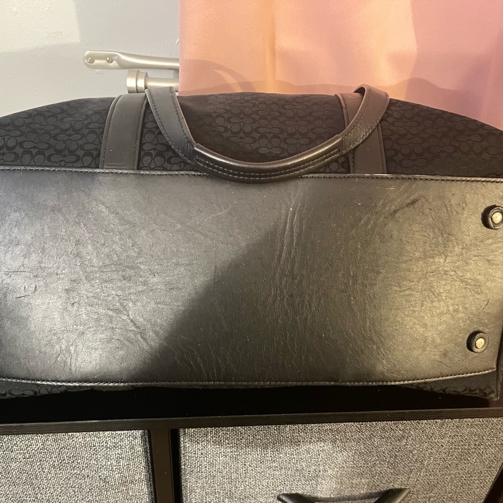 Coach Black Monogram Jacquard Logo Mini Signature tote,  smoke free very clean. - Picture 5 of 10